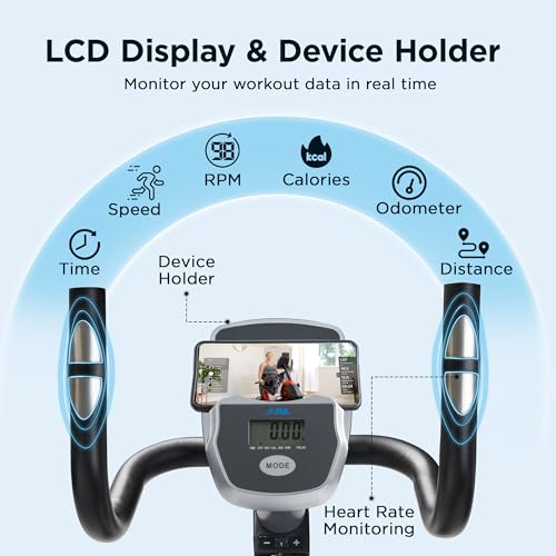 JLL Exercise Bike for Home Use, Magnetic Recumbent Exercise Bike for Seniors, Smart Bluetooth Compatible with Exclusive SunnyFit App, Indoor Stationary Bike with LCD Display - Image 6