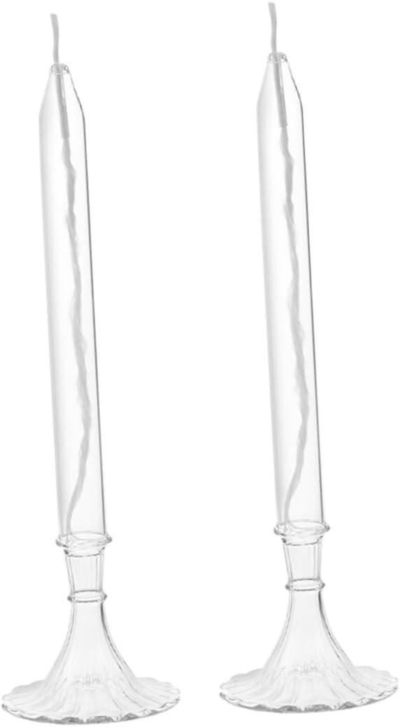 2pcs Vintage Glass Oil Lamp for Indoor Use Romantic Taper Liquid Candle Holder Decorative Home Wedding Table Centerpiece