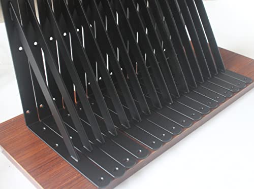 Mhmydz BXGZC-271 12 Pack L11 Inch X H 8 Inch Black Heavy Duty Shelf Brackets thumb #6