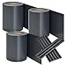 Produktbild Juskys PVC Sichtschutzstreifen Doppelstabmatten Zaun 3er Set - 3 Rollen á 35m x 19cm - 90 Befestigungsclips - Zaunfolie Sichtschutz Windschutz - anthrazit