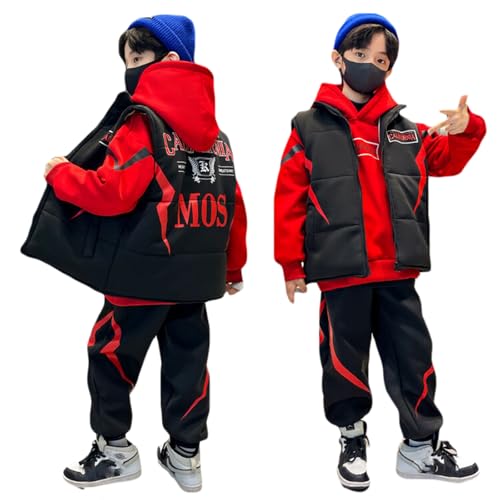 [JYTCGSU] �q���� �W���[�W �㉺ �j�̎q �L�b�Y �W���j�A �Z�b�g �H�~ �W���P�b�g �t�[�h�t���p�[�J�[ �p���c �x�X�g 3�_�Z�b�g �q���� �Z�b�g�A�b�v �h���� �R�[�g (JP, �g��, 160, ���b�h)