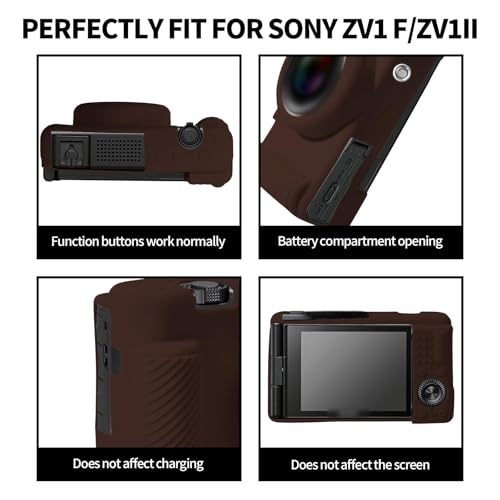 Funda para cámara Sony ZV-1 silicona marrón miniatura 4