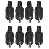 8 STK Stecker 2 Polig DIN-Lautsprecherstecker mit Schraubklemmen, Lautsprecher Stecker Männlicher HiFi-Lautsprecherkabelanschluss, kein Löten