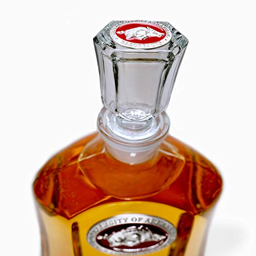 Image of Heritage Pewter Arkansas Capitol Decanter | 24 OZ Whiskey Decanter for Liquor with Airtight Stopper | Expertly Crafted Pewter Glass