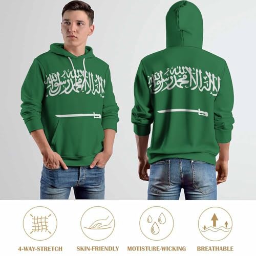 Sweat à Capuche Arabie Saoudite Pull Mixte Confortable Contre le Froid - 6
