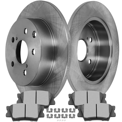 Image of SCITOO Rear 11.06 inch Brake Pads and Rotors Kits Fit For Toyota RAV4 2006 2007 2008 2009 2010 2011 2012 2013 2014 2015 2016 2017