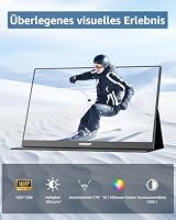 Yodoit Portable Monitor 16" 1920x1200 FHD Monitor Bildschirm IPS 16:10 Display mit USB Typ C und eingebauten Lautsprechern mit Smart Cover Kompatibel mit PC, Laptop, MacBook, Xbox – Ansicht 6