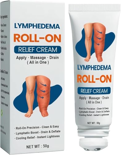 Crema Roll-On KUBOZN para Drenaje Linfático y Alivio de la Hinchazón, Crema Herbal para el Cuidado de las Piernas, Alivio del Edema en Piernas y Pies, Apta para Todo Tipo de Piel