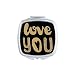 Love You Gold Quote Handwrite Mirror Square Portable Hand Pocket Makeup