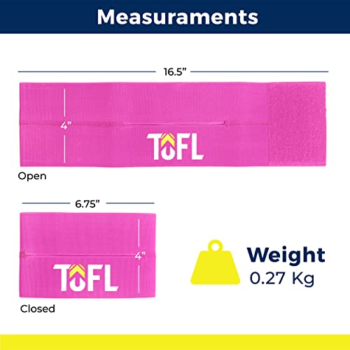 Tofl Glove Wrap - Baseball & Softball Mitt Shaper - Elastic, Former And Pocket Maker Fits Big & Small Gloves - Break-In & Maintenance Accessories - Envoltura De Guante De Beisbol (Pink) #TOP7