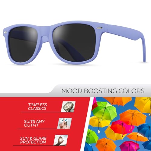 Image of Retro Rewind Polarized Sunglasses for Women Men - UV400 Classic Square Vintage Shades Trendy Unisex Sun Glasses