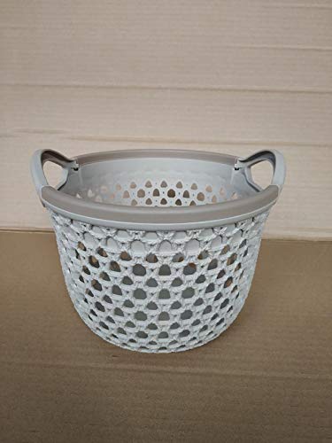 TOTO DEALS™ Dual Colour Multipurpose Small Basket 2.5L (1 Piece) (Material: Plastic, Size: 20.3cmsx20cmsx15.5cms, Capacity: 2.5 liters,Colour: Brown)