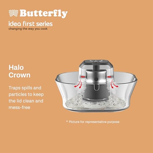 Image of Butterfly Duo Curve SS 5L Pressure Cooker|Induction Base| Halo Crown Spill Filter | Patented Pressure Lock Handle(4th Level Safety) | Float mechanism powered Optimal Steam Cooking | 5 Years Warranty