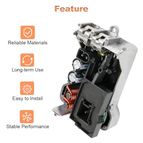 Image of WMPHE HVAC Blower Motor Resistor Compatible with Mercedes-Benz W203 W211 C240 C280 C320 CLK320 CLK350 CLS500 E320 E350 SLK350 SL500 ML350 G500 G55 AMG SL65 Replacement for 2308216451 2038214058