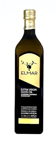 Trinovi Elmar Extra Vergine Olivenöl Kreta - Erste Qualität - 1 Liter- Direkt aus Oliven gewonnen, Die mit Einem Speziellen Verfahren Behandelt Wurden - Kaltgepresst - Elaion aus Griechenland