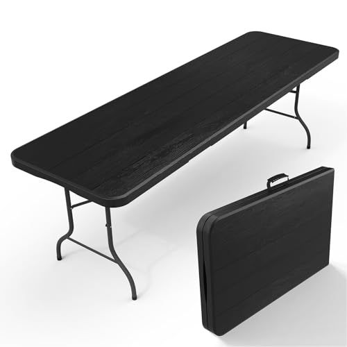Mesa plegable de 4 pies estable con capacidad de 400 libras y patas con altura ajustable