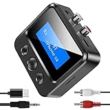 receptor bluetooth logitech rca + plug stereo Práctica pantalla LCD: facilita su funcionamiento intuitivo y fácil: la pantalla visual te muestra en qué modo se encuentra este adaptador, el estado de emparejamiento, el nombre del dispositivo conectado, el volumen, etc. No se conectarán accidentalmente