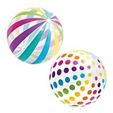 Pelotas de Playa - Pelota Inflable Gigante de Colores de PVC de 50 cm para niños | Juguetes divertidos para la playa | Juegos interactivos en la piscina nadador de verano jardín cumpleaños diversión e