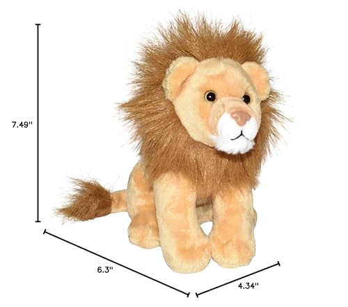 Wild Republic Wild Calls Lion, Authentic Animal Sound, Stuffed Animal, Eight Inches, Gift for Kids, Plush Toy, Fill is Spun Recycled Water Bottles - Image 2