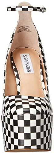 Steve Madden Women's Skyrise Pump, Black/White, 6 #TOP1