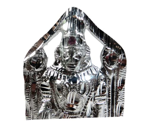 ORIVILLE Balaji Idol German Silver Idol of Lord Balaji/Lord Venkateswara/Incarnation of Lord Vishnu Sculpture for Blessing, Health and Wealth (5 Inch) - Image 5 thumbnail