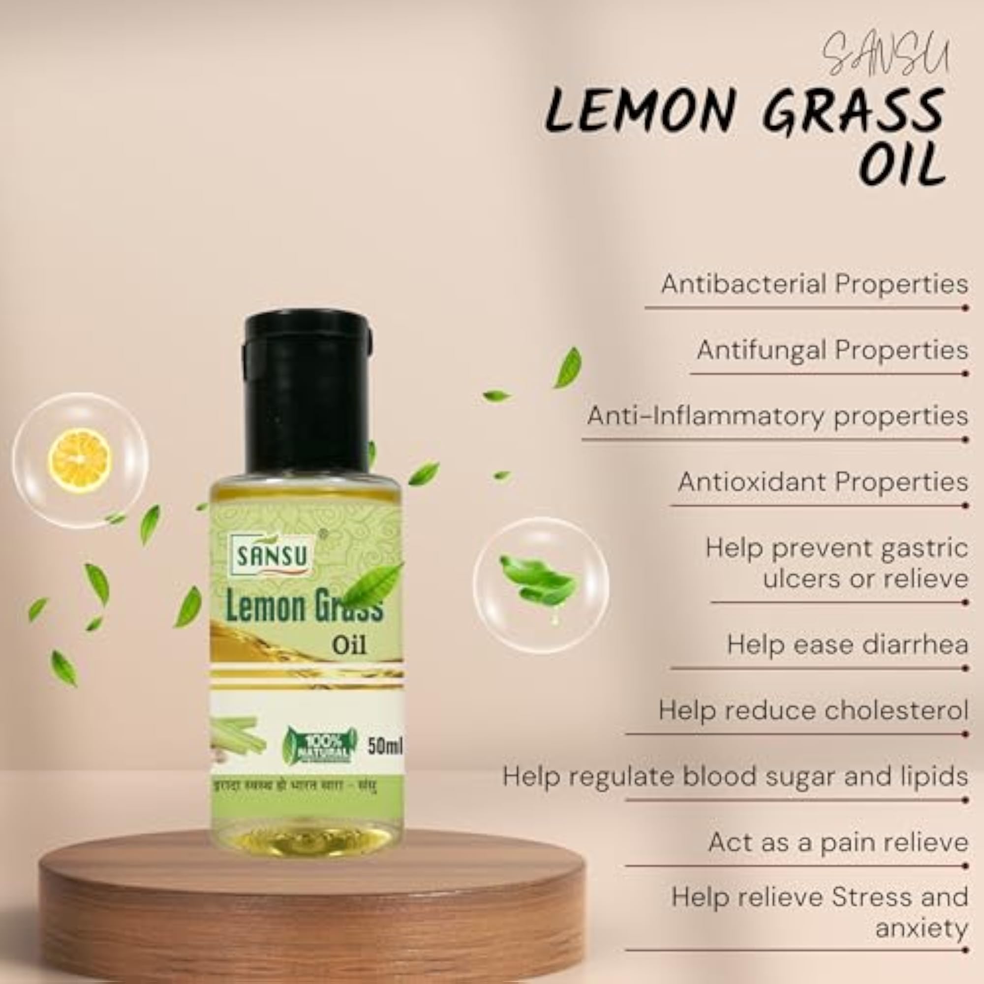 Sansu Leamongrass Ayurvedic Oil, 50ml Combo Pack