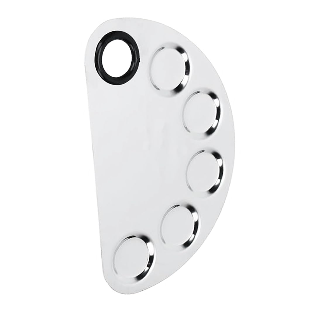 Makeup Mixing Palette, Stainless Steel Makeup Palette, Cosmetic Palette with Spatula Tool Beauty Product Mixing Palette, Professional Cosmetic Mixing Makeup Palette for Women
