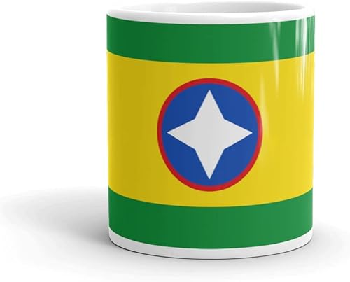 Bandera de Bucaramanga Santander - Taza de café de cerámica blanca