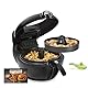 Tefal YV9708 ActiFry Genius XL 2in1 Heißluftfritteuse mit Rührarm, Testsieger, 1,7 kg für 8 Personen, 9 automatische Menüs, 2 Speisen gleichzeitig, gesunde Friteuse ohne Öl, schwarz