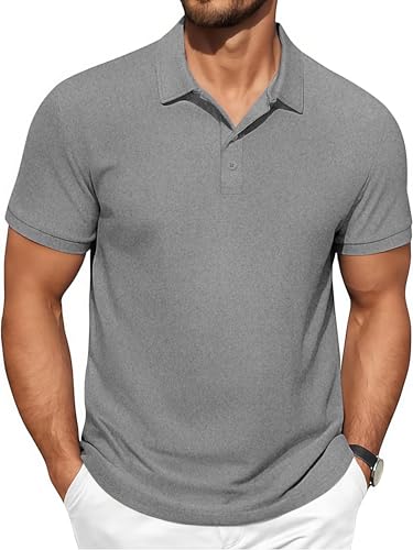 COOFANDY Men's Polo Shirts Short Sleeve Classic Fit Golf Shirts