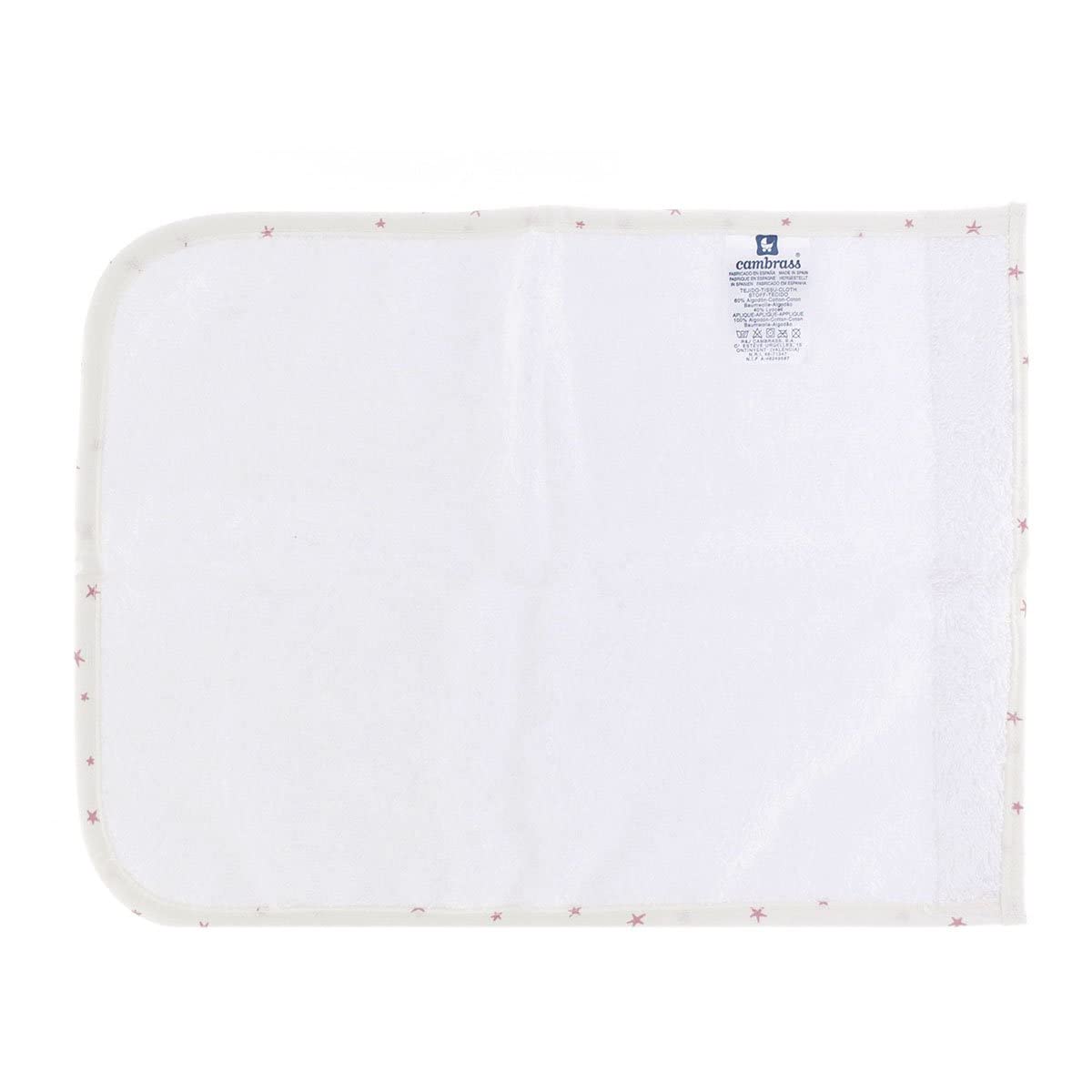 Cambrass-Set de 2 toallas rizo para bebé super absorvente con fibra de tencel-Magia Rosa 25x35x1 cm