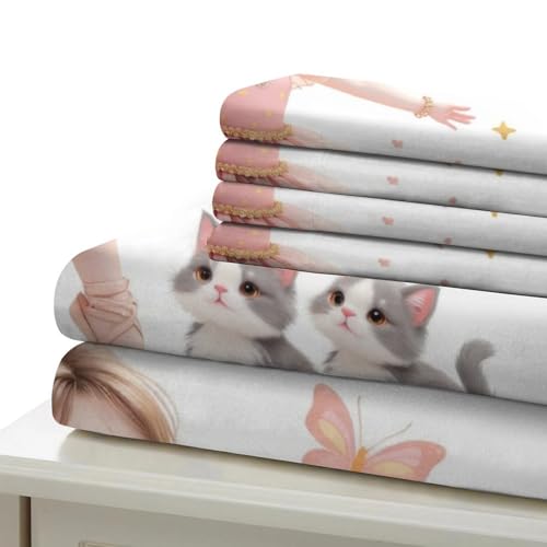 Parure de lit danseuse de ballet 140x200 microinfusee housse de couette single