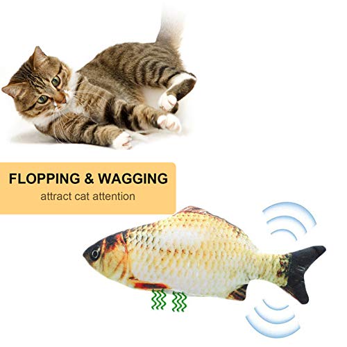 Simulação de salto elétrico Adaskala peixe gato brinquedo mordidas mastigar animal de estimação inte