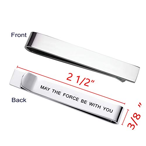 Image of LParkin Premium Stainless Steel Tie Clip for Men & Women - Polished Finish, Secure Hold, Classic Accessory & Unique Gift