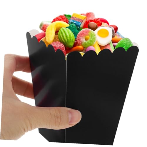 Boîtes à popcorn en papier rigide noir SHINEOFI résistantes - 5