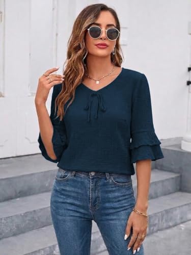 Image of TOPLOT Women's Top | Stylish Shirt Design | Comfortable Western Top| Easy Movement Structure | Trendy Look Styling | Versatile Perfect for Casual & Everyday Fashion (5231)