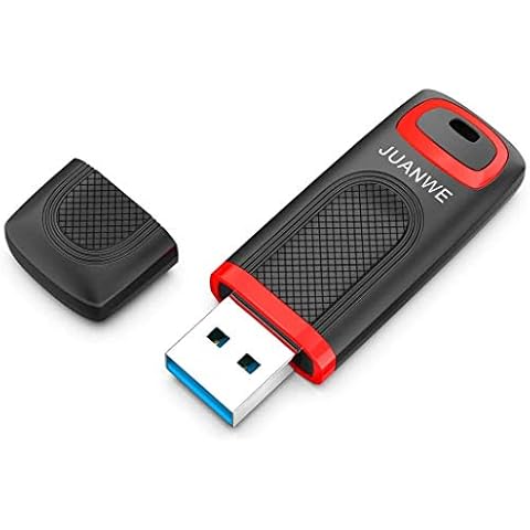JUANWE 32GB USB Flash Drive, USB 3.0 Memory Stick, USB Stick Up to 80MB/S, Pen Drive For Data Storage, Cap Design 32GB USB 3.0,LED Indicator Zip Drive, Jump Drive USB 3.0 Thumb Drive 32 GB Cover