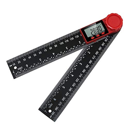 Mesee LCD Digital Angle Finder Ruler, 200mm/7 Inch Angle Finder Gauge Protractor Meter Inclinometer Goniometer Electronic Angle Measuring Tool for Woodworking Construction Household Repair