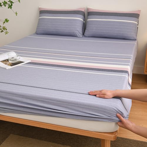 JIANINGHOME Sábana bajera totalmente elástica 180x200 Suave y Ajuste Perfecto- Colchón grueso