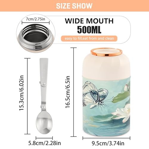 Tarro de comida aislado hermético de 500ml para llevar almuerzos calientes 4