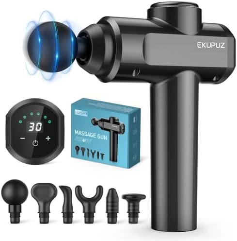 Pistolet de Massage, EKUPUZ Pistolet de Massage Musculaire avec 3...