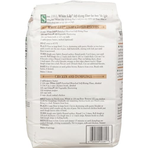 White Lily Enriched Bleached Self-Rising Flour, 5 lb - Palatize Pack of 2
