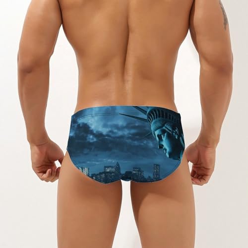 New York City Night Mens Swim Briefs Sexy Bikini Swimwear Bathing Suits Trunks2