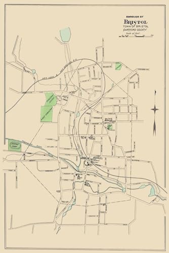 Bristol Connecticut Map Journal: Vintage Map Notebook