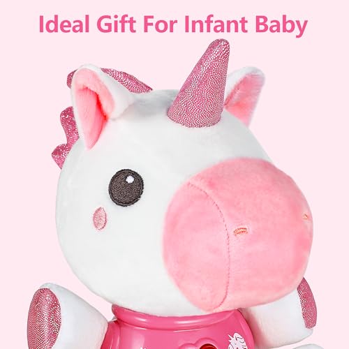 Image of iPlay, iLearn Baby Unicorn Musical Toys, Newborn Stuffed Animal Girls Gift | Soft Plush Unicorn Toy, Infant Light Music Play Time, 1st Basket Shower Stuffers for 0 1 2 3 6 9 12 18 Month 1-3 Yrs Toddlers