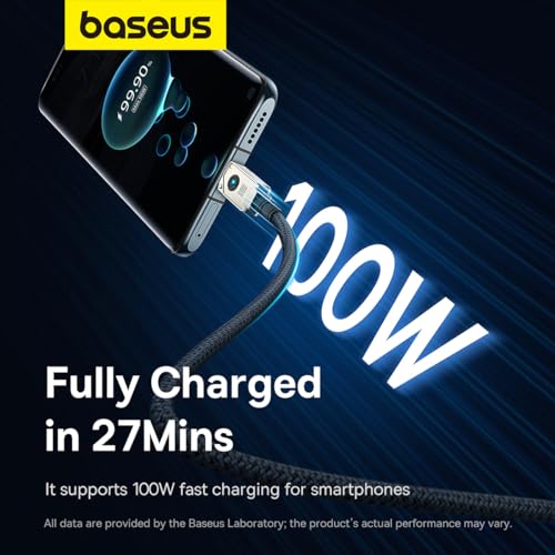 Image of Baseus Unbreakable Series Fast Charging Data Cable USB to Type-C 100W 1m Stellar White