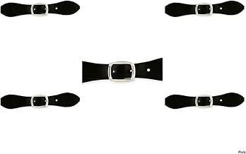 5 leatherette skirt buckles, faux leather skirt trenkas, Black/White, One size