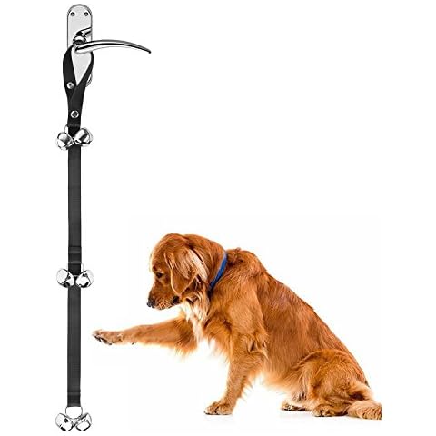 Zellar Dog Puppy Doorbells, Length Adjustable Loud Dog Puppy Potty Toilet House Training Bells, Dog Bell Cover