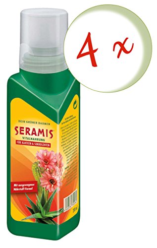 Oleander Hof® Spar Set 4 x Seramis® Vital to Cactus and Succulent Plants – 200ml + Free Oleander Yard Flyer