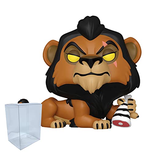Lion King: Scar W/Meat Specialty Series Funko Pop con protector – Incluye Lion King: Scar W/Meat Specialty Series #1144 figura de vinilo con funda protectora de plástico azul Salamandra Emporium